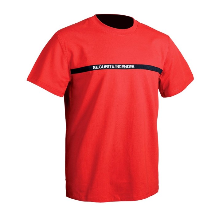 T-shirt SÉCU-ONE Sécurité Incendie rouge