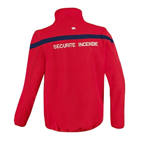 Veste Polaire SÉCU-ONE Sécurité Incendie rouge