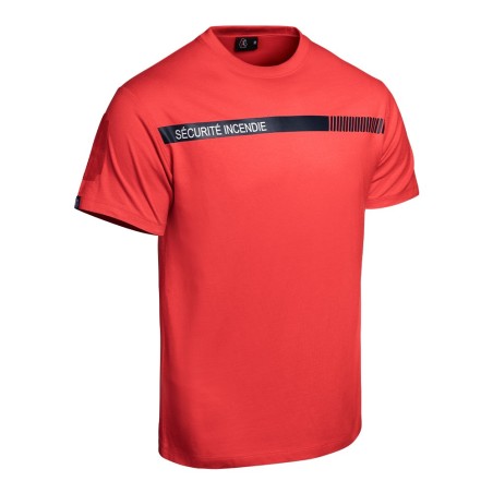 T-shirt SÉCU-ONE Sécurité Incendie rouge