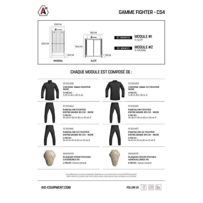 Concept store FIGHTER CS4 x1 îlot