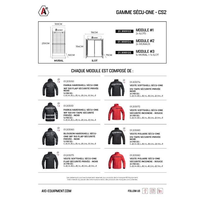 Concept store SÉCU-ONE CS2 x 2 muraux