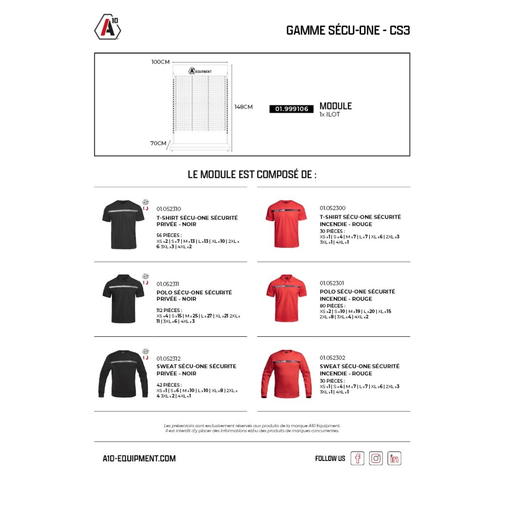 Concept store SÉCU-ONE CS3 x1 îlot perforé