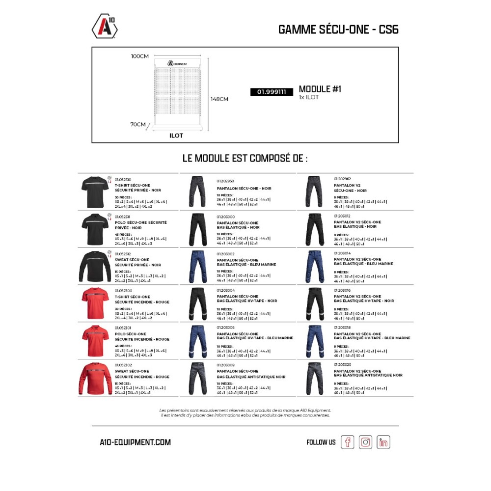 Concept store SÉCU-ONE CS6 x1 îlot perforé