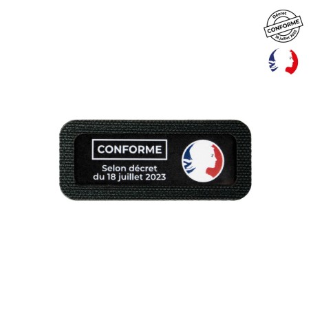 Porte n° d'identification velcro poitrine SÉCU-ONE noir