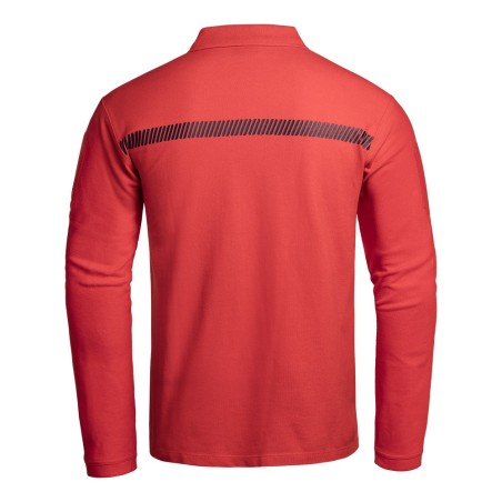 Polo SÉCU-ONE manches longues Sécurité Incendie rouge