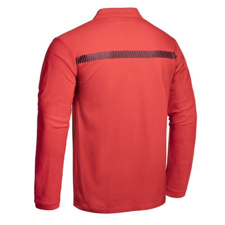 Polo SÉCU-ONE manches longues Sécurité Incendie rouge